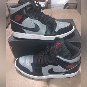 Nike Air Jordan 1 Mid Shadow Red Black/Grey OG - Men’s Size 11
